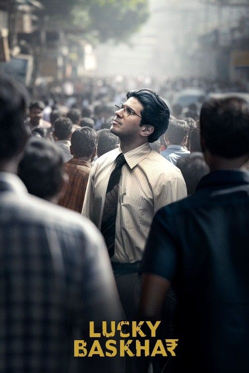 poster of Lucky Baskhar (2024) Hindi ORG Dubbed Movie